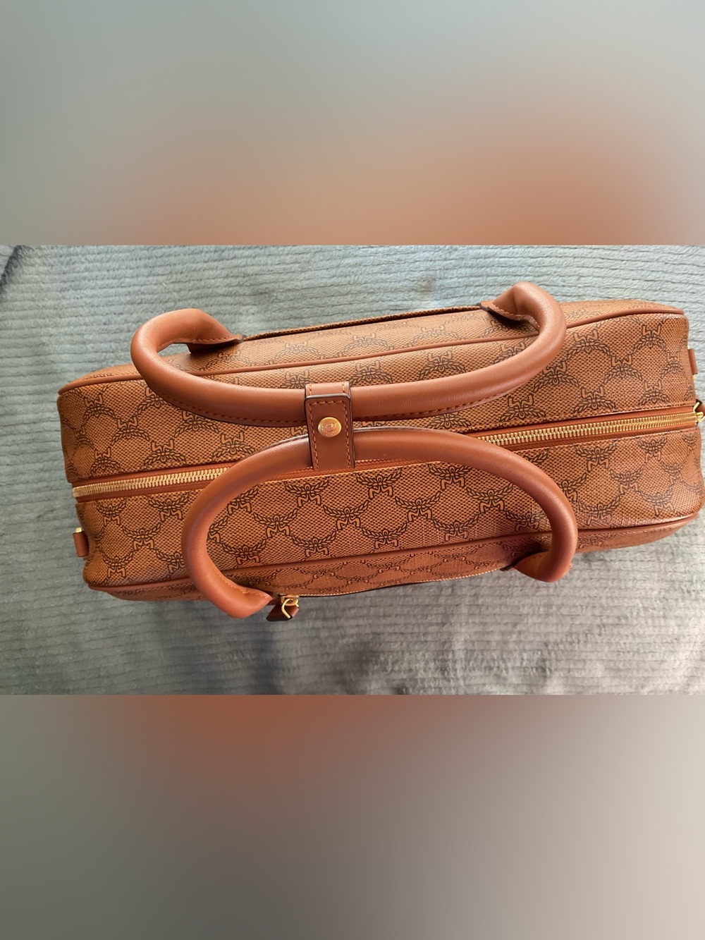 MCM Lauretos XL Ottmar Sports/Duffle/Weekender Bag in Cognac - Picture 15 of 16